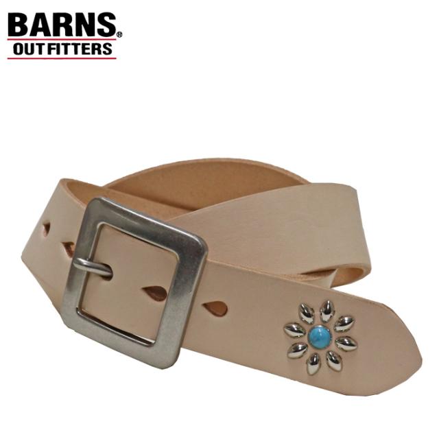 バーンズ アウトフィッターズ ベルト 40mm 姫路レザー スタッズ 日本製 本革 バックル アメカジ BARNS OUTFITTERS 40mm LEATHER BELT NUME