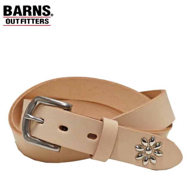 バーンズ アウトフィッターズ ベルト 30mm 姫路レザー スタッズ 日本製 本革 バックル アメカジ BARNS OUTFITTERS 30mm LEATHER BELT NUME