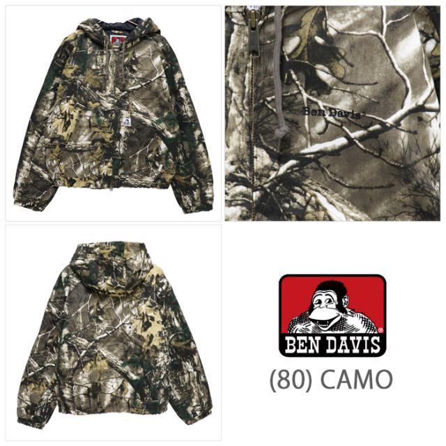 ベンデイビス ジャケット 長袖 ワークジャケット ダブルジップ フーディ 中綿 キルト ベンデービス / ベン デイビス BEN DAVIS WORKERS PARKA (SA) ベンデイビス ジャケット 長袖 ワークジャケット ダブルジップ