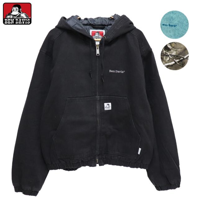 ベンデイビス ジャケット 長袖 ワークジャケット ダブルジップ フーディ 中綿 キルト ベンデービス / ベン デイビス BEN DAVIS WORKERS PARKA (SA) ベンデイビス ジャケット 長袖 ワークジャケット ダブルジップ