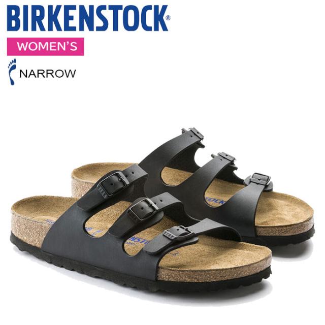 ビルケンシュトック サンダル レディース フロリダ ソフトフットベット ブラック ナローフィット(幅狭)  BIRKENSTOCK FLORIDA 53013