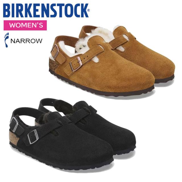 ビルケンシュトック サンダル レディース トキオ シアリング スウェード レザー ナローフィット (幅狭) BIRKENSTOCK Tokio Shearling Suede 即納