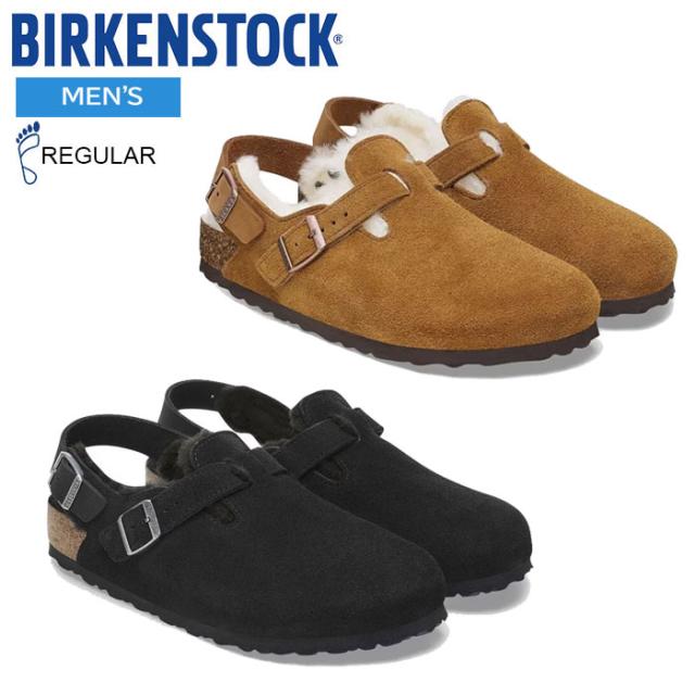 (SALE セール) ビルケンシュトック サンダル メンズ トキオ  シアリング スウェード レザー レギュラーフィット (幅広) BIRKENSTOCK Tokio Shearling Suede 即納の通販は