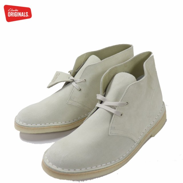 クラークス オリジナルス メンズ デザートブーツ オフホワイト スエードレザー Clarks Originals Desert Boot Off White Suede