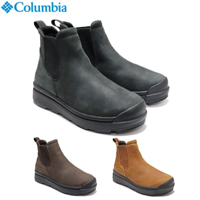 コロンビア ブーツ メンズ レディース サップランド サイドゴア ウォータープルーフ インフィニティ ウィンターブーツ 防水 防滑 保温 本革 Columbia YU9594