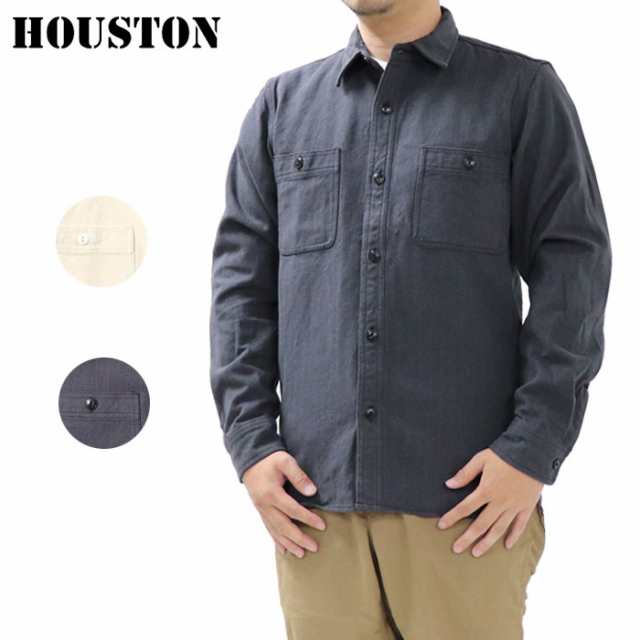 HOUSTON ヒューストン 41050 HERRINGBONE VIYELLA SHIRT ヘリンボーン