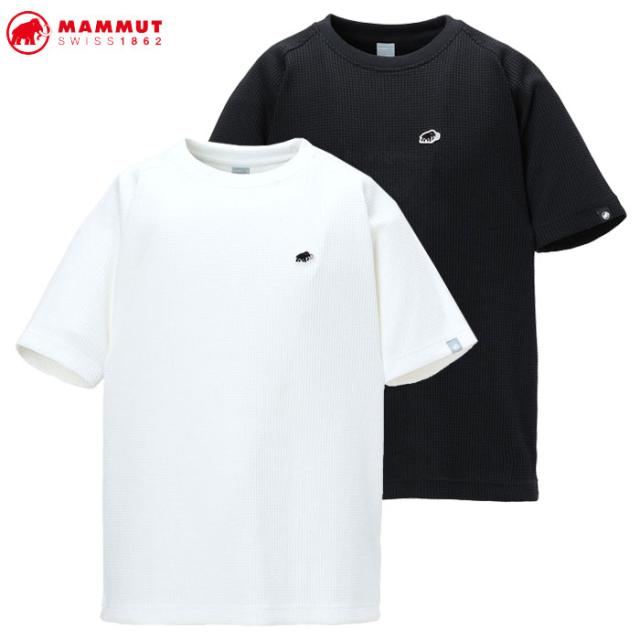 マムート 半袖 ワッフル Tシャツ メンズ ブラック 軽量 速乾 Mammut Waffle T-Shirt AF Black (0001)
