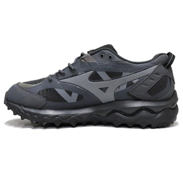 ミズノ スニーカー メンズ ウエーブ ムジン ランニングシューズ ダークグレー×グレー×ライトグレー MIZUNO WAVE MUJIN TL GTX