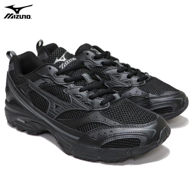 ミズノ スニーカー メンズ レディース ランニングシューズ ブラック MIZUNO MXR