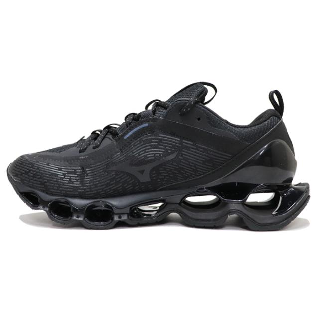ミズノ スニーカー メンズ レディース ランニングシューズ ブラック MIZUNO WAVE PROPHECY 13.2_3