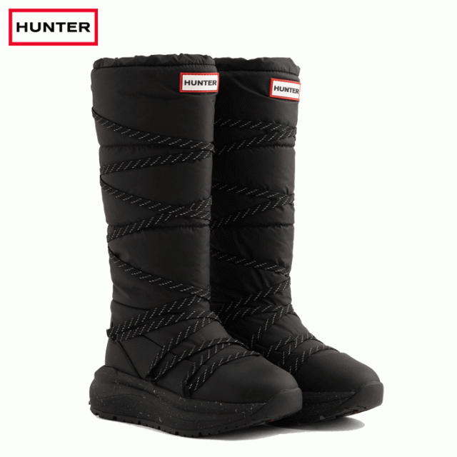 ハンター ブーツ ロング グリップ トール スノーブーツ レディース ブラック 黒  Hunter GRIP TALL  BOOT UFT7101NYL-BLK