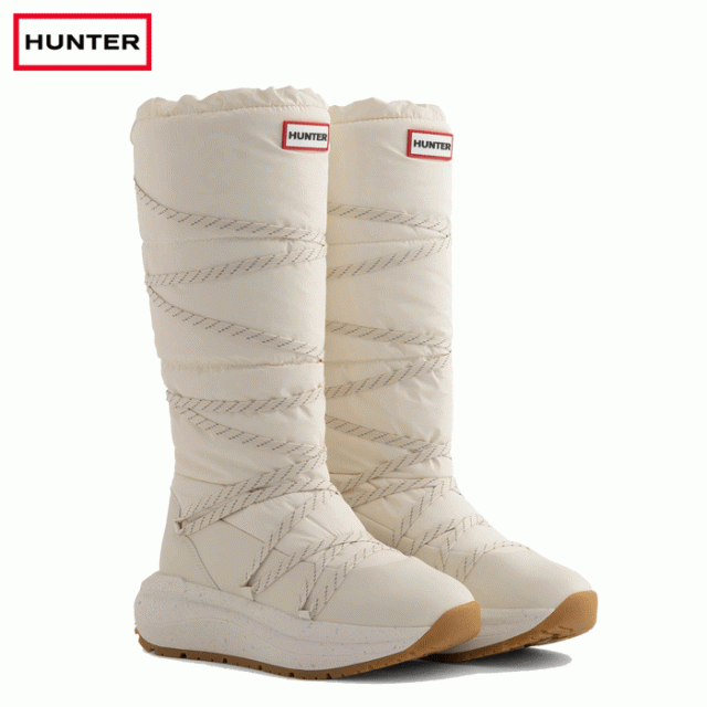 ハンター ブーツ ロング グリップ トール スノーブーツ レディース ホワイト 白 Hunter GRIP TALL  BOOT UFT7101NYL-WWG