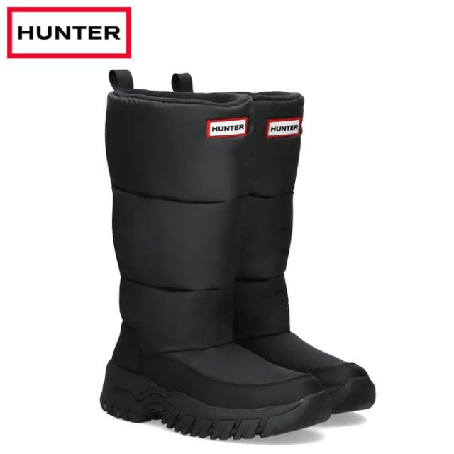 ハンター ブーツ ロング イントレピッド ワンダラー トール スノーブーツ レディース ブラック 黒 防寒 防水 Hunter UFT7120WWU-BLK