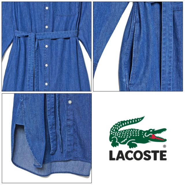 ラコステ ワンピース レディース ウィメンズ デニムシャツドレス