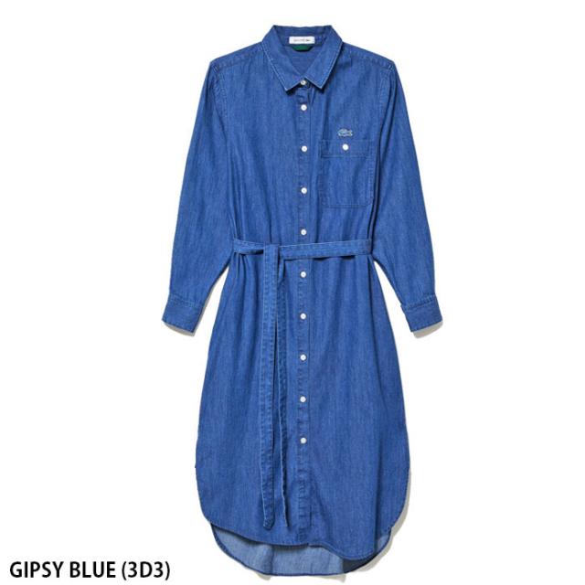 ラコステ ワンピース レディース ウィメンズ デニムシャツドレス