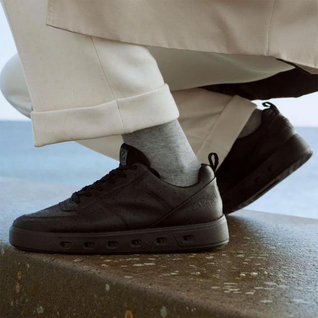 エコー ストリート シューズ メンズ レザー 防水 ゴアテックス スニーカー 本革 ブラック ホワイト ECCO STREET 720 GORE TEX 520814_3