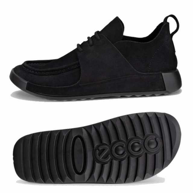 エコー シューズ メンズ レザー スニーカー レースアップ スエード コズモ ブラック 本革 ECCO Cozmo Shoe M Black 即納