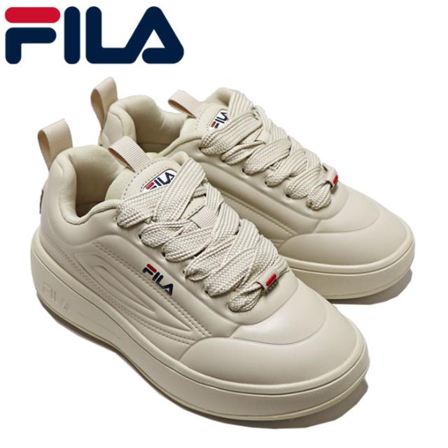 フィラ スニーカー レディース スーパーバブル 厚底ソール ボリュームソール ベージュ FILA SUPERBUBBLE 5RM02983-900
