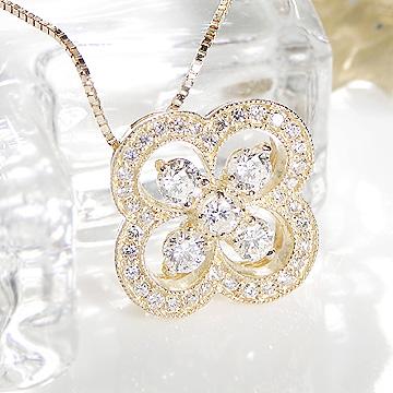 k18 vca クローバー型 モチーフ　ネックレス 約45cm k18 vca クローバー型 モチーフ ネックレス 約45cm Van Cleef & Arpels