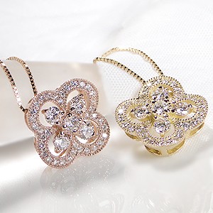 K18PG【0.5ct】ダイヤモンド クローバー モチーフ ネックレス【送料無料】【ダイヤ】四つ葉 ダイヤ ダイア フラワー 花 ペンダント  レデの通販はau PAY マーケット - classic CHESS | au PAY マーケット－通販サイト