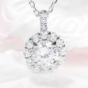 ダイヤモンド ネックレス 大粒 【1.10ct】 プラチナ900 【中石 Iカラー SIクラス】☆【送料無料】【ギフトラッピング】の通販は