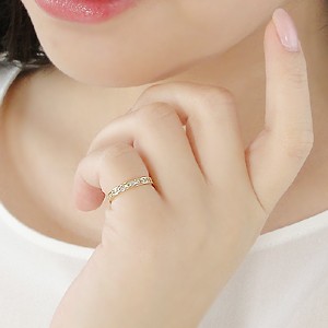 ピンキー ダイヤモンド フルエタニティリング 【0.3ct】 K18イエロー