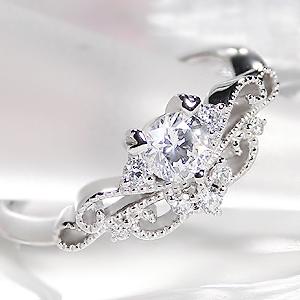 pt950 ティアラ ダイヤモンド リング【0.40ct】/【送料無料】【刻印無料】【代引手数料無料】【品質保証書】SI プラチナ ダイヤ リング