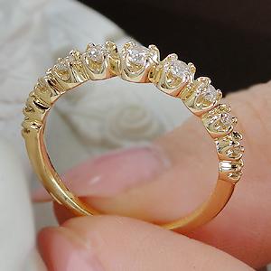 エタニティ リング ダイヤモンド 【0.3ct】 K18イエローゴールド