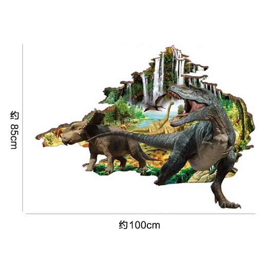 ウォールステッカー 恐竜時代 トリックアート 3dシール 壁穴から トリケラトプス 鳥 森林 滝 床 キッズ用 はがせる ジャングル 動物の通販はau Pay マーケット 41ウォールステッカー