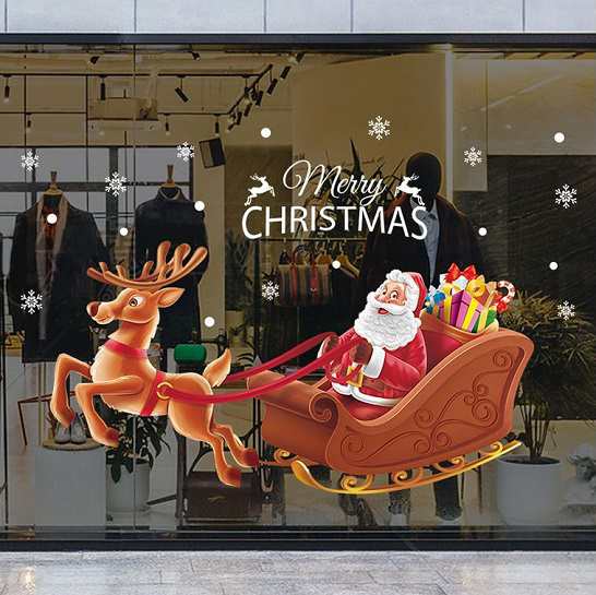 クリスマスステッカー サンタトナカイステッカー