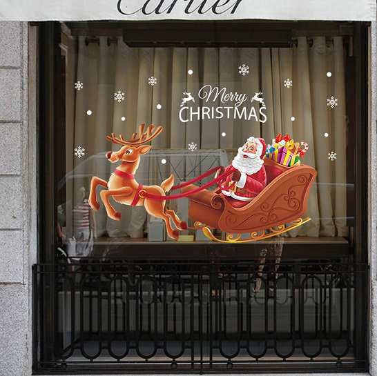 クリスマスステッカー サンタトナカイステッカー