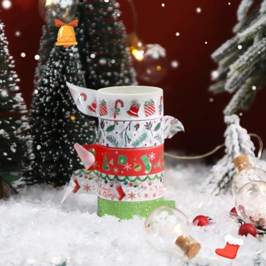 マスキングテープ クリスマス サンタ ツリー マスキングテープ 6巻きセット クリスマスツリー サンタクロース