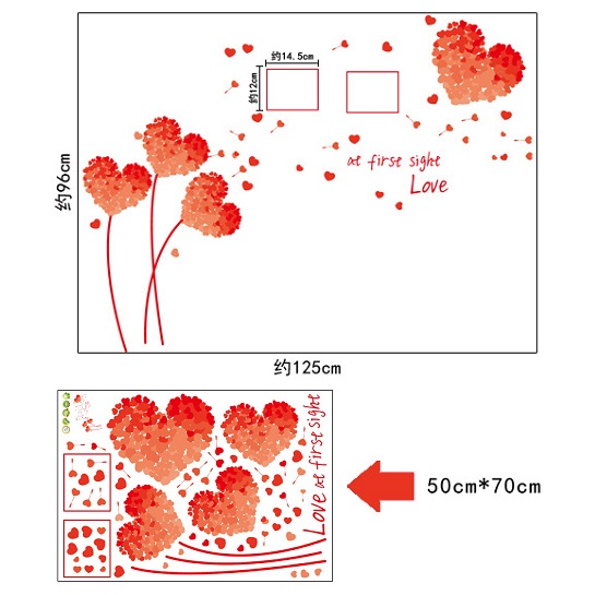 ウォールステッカー ハートの花 フォトフレーム 壁紙シール 可愛い Love 一目ぼれ 写真の装飾 手作り 簡単貼り付け インテリアデカールの通販はau Pay マーケット 41ウォールステッカー