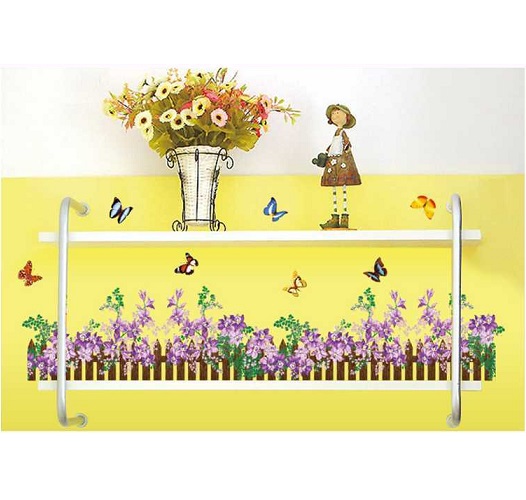 ウォールステッカー 紫の花と蝶々 ガーデン風 壁シール 花壇風 アジサイ ちょうちょう パープル 部屋の模様替え 貼り直せる 壁ステッカーの通販はau Pay マーケット 41ウォールステッカー