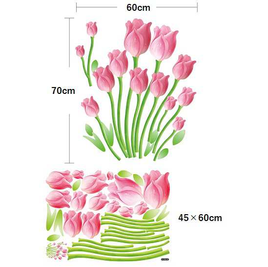 ウォールステッカー 桃色チューリップ 壁紙シール 貼る 観葉植物 綺麗な彩り 瑞々しい 花びら ダイニング 玄関に はがせる デコデカールの通販はau Pay マーケット 41ウォールステッカー