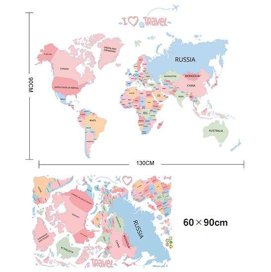 ウォールステッカー 世界地図 英語の国名 はがせる 壁紙シール ラブ 旅行 ワールドマップ 子供部屋 学校 教室 オフィス 家の装飾の通販はau Pay マーケット 41ウォールステッカー