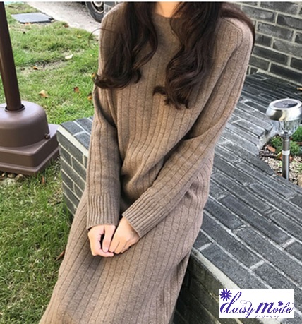 ゆるニットロングワンピース タイトニットロングワンピース 長袖 マキシ丈 リブ 無地 秋冬 ニットロングワンピ 体形カバーの通販はau Pay マーケット Daisymode