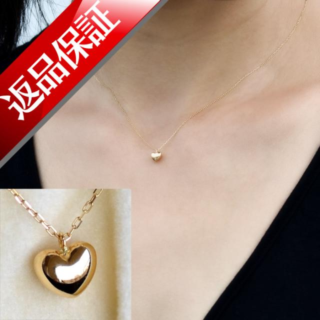 ハート ネックレス 18金 18k ペンダント レディース ジュエリー ネックレスの通販は 13,077円