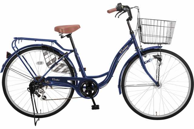 完成品 シティサイクル 自転車 26インチ シマノ 6段変速 LED オート ...