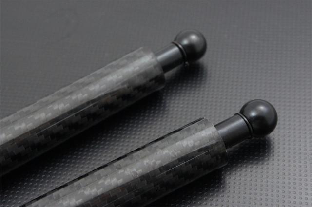 ホンダ・ストリーム　RN6 RN9　R20Aボンネットフード ダンパー   カーボン黒