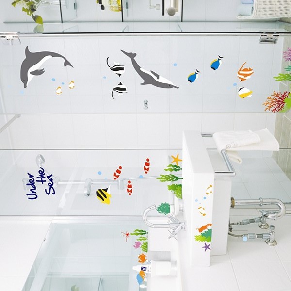 ウォールステッカー 海の物語 魚 イルカ 海 キッズ 子供 インテリア お風呂場 子供部屋 北欧 トイレの通販はau Pay マーケット ゴールデンレシオ