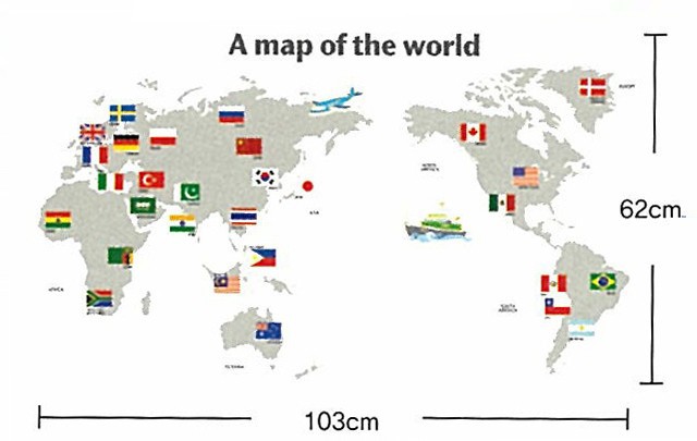 ウォールステッカー 世界地図 地図 子供部屋 キッズ 子供 北欧 トイレの通販はau Pay マーケット ゴールデンレシオ