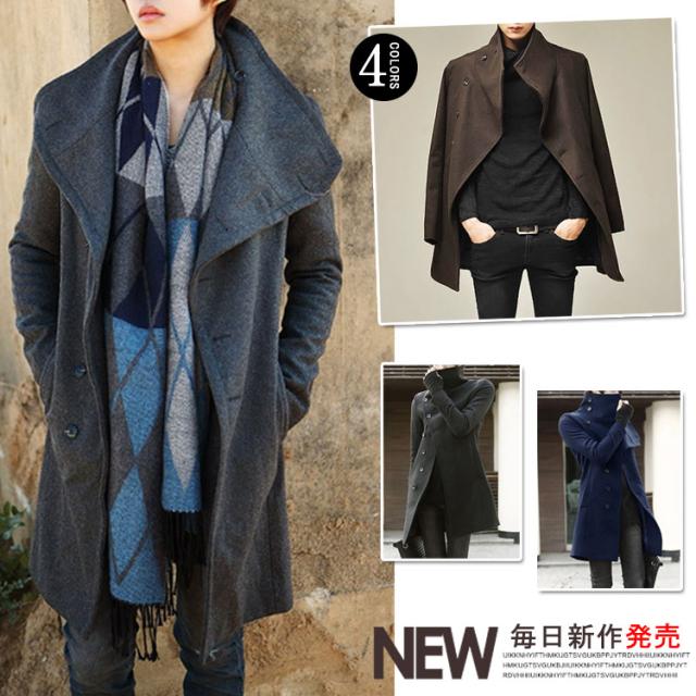 チェスターコート Pコート ロングコート メルトン お兄系 大き襟 シンプル 細身 ビジネス 通勤着 カジュアル 秋冬服の通販はau Pay マーケット プレッピー