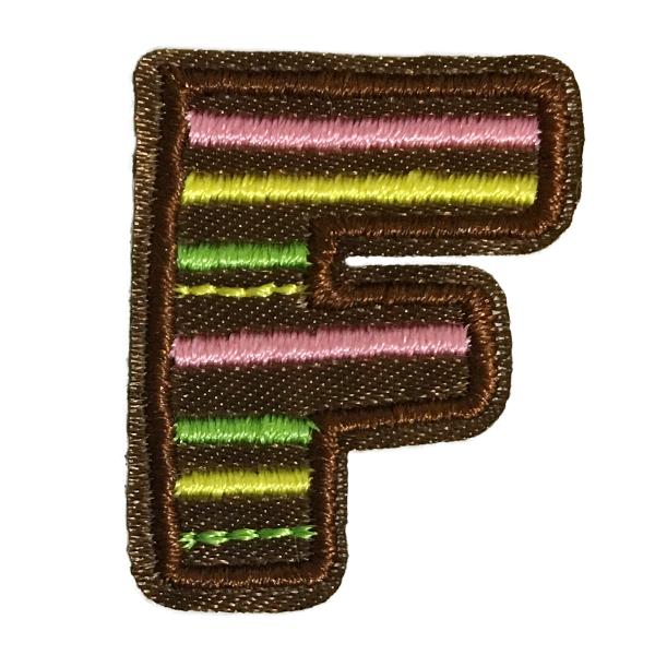 アルファベット ワッペン 刺繍 アイロン接着 アイロンワッペン