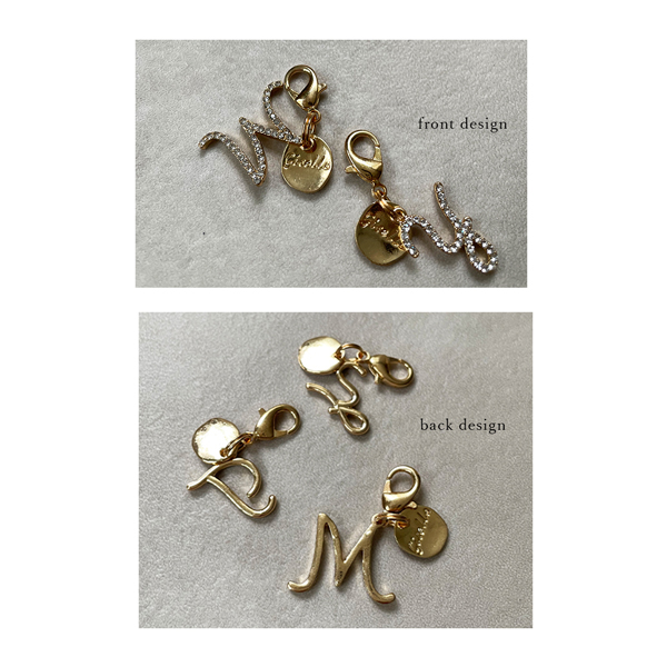 キラキラとアルファベットのマスクチャーム4個セットハンドメイド