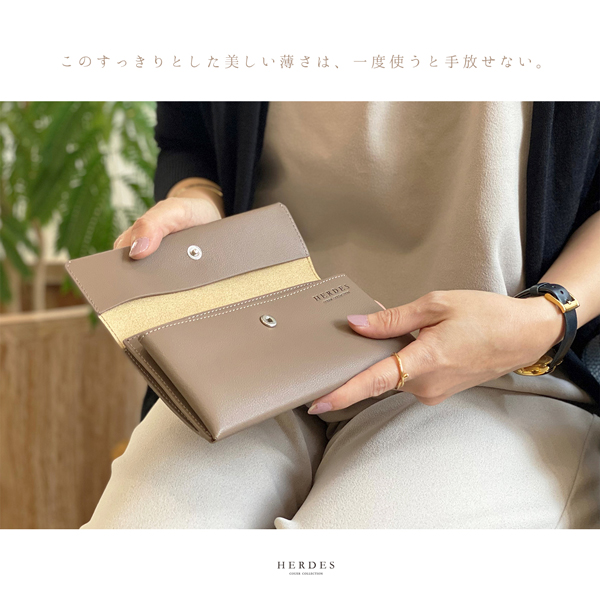 AGE] 長財布 薄さ9mmウルトラスリム 牛革 レザー (Brown) 薄さ9mm スリム 長財布 プルアップレザー ロングウォレット