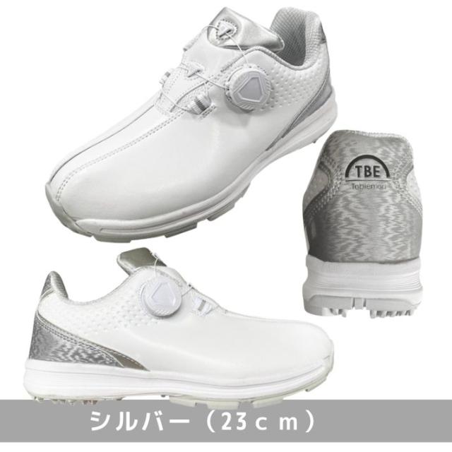 ゴルフシューズ レディース スパイクレス ダイヤル式 靴紐 シューレス