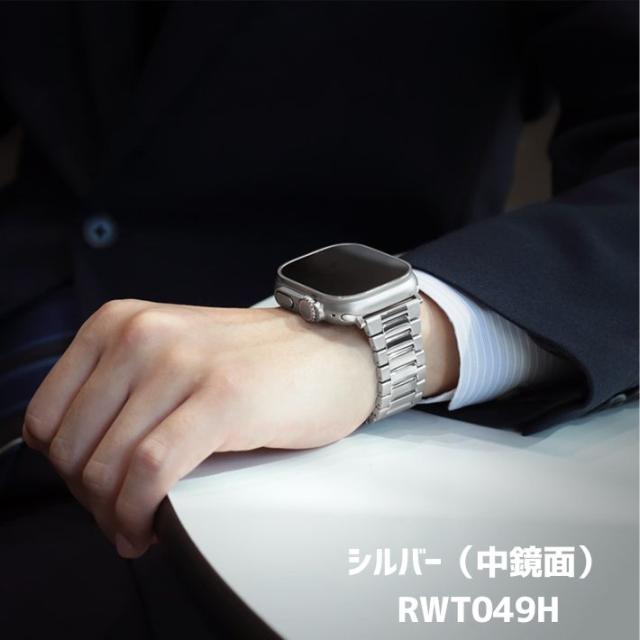 Apple Watch バンド チタン 軽量 高強度 高級 Apple Watch Ultra Ultra2 Series 10 9 8 7 6 SE 対応 金属アレルギー対応 メンズ レディース おしゃれ シルバー BAMBI ブランド_14