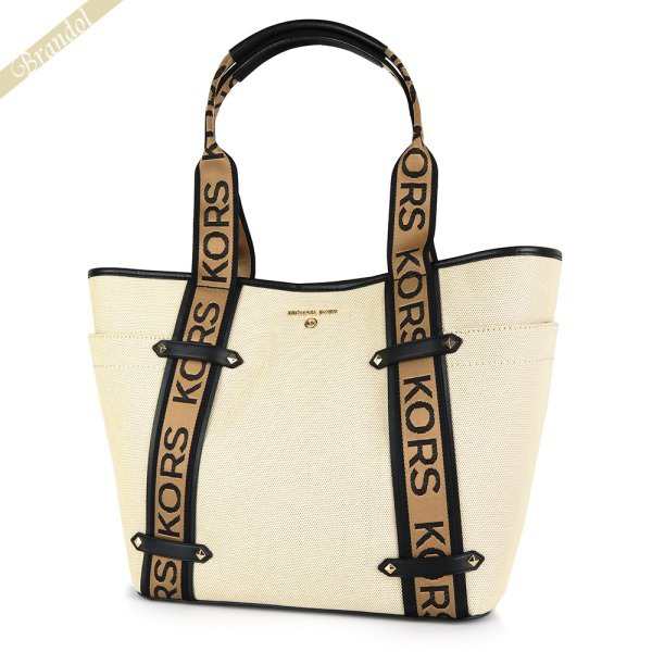 マイケルコース MICHAEL KORS レディース トートバッグ MAEVE オープントート ブラック×ベージュ 30T2G5VT3C 006