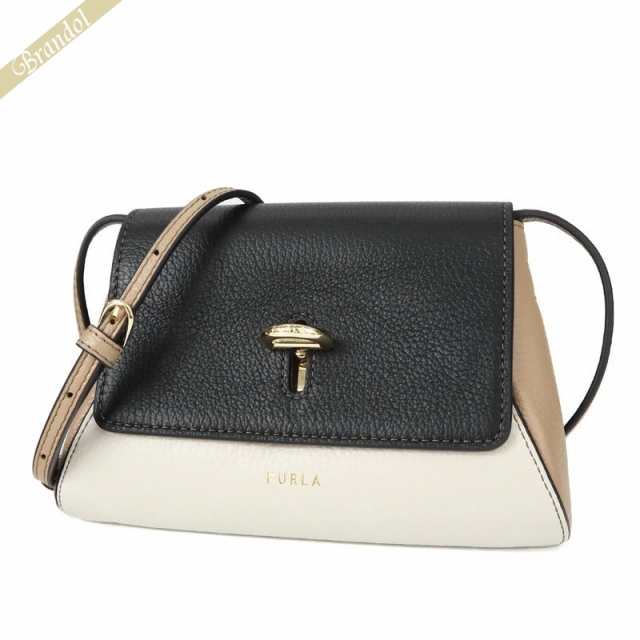 フルラ FURLA レディース ショルダーバッグ NET バイカラー ポシェット ブラック×ベージュアイボリー WE00490 HSC000  2261S 【2023年秋｜au PAY マーケット